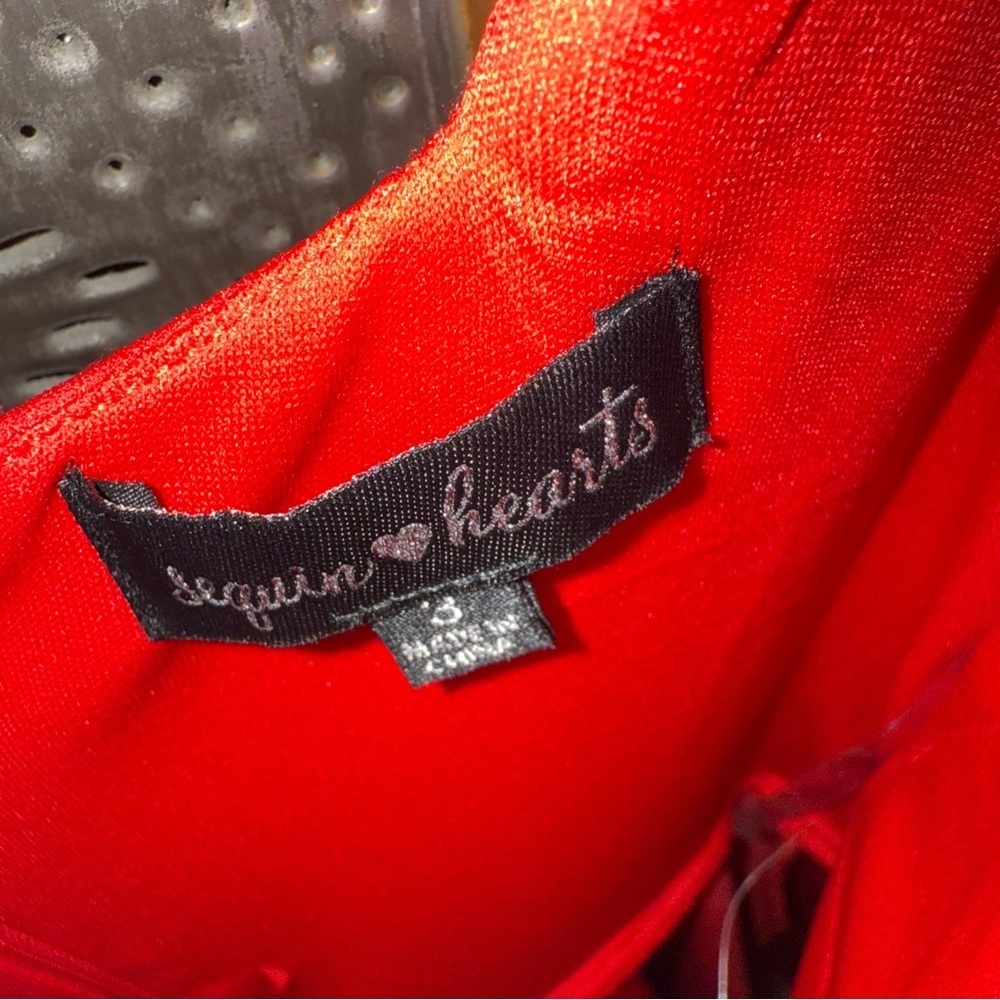 Sequin Hearts Red Skater Style Sweetheart Neckline Dress Junior 3 NWT Macy’s Buy - Picture 7 of 11